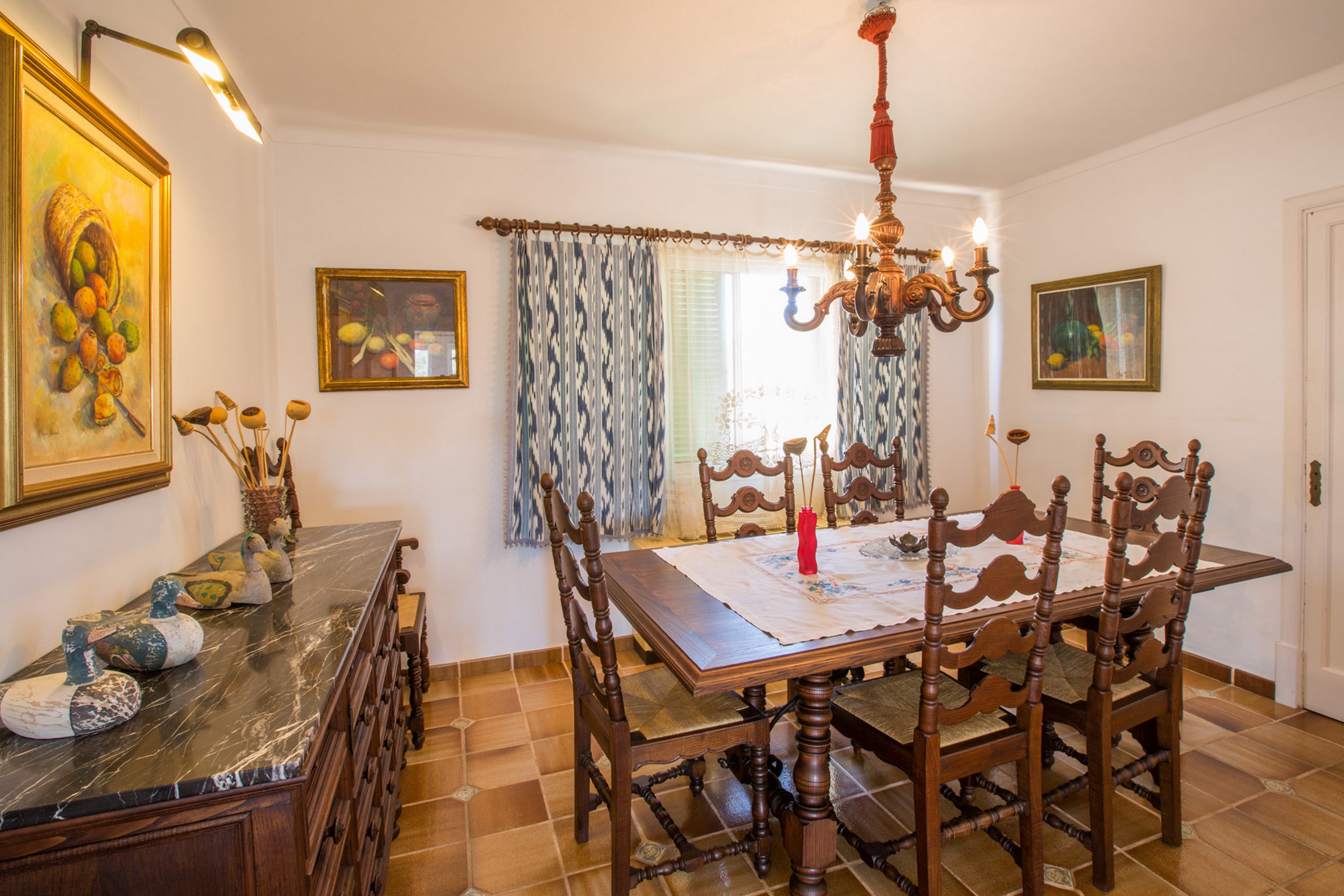 Swimming pool area near S'algueret in Spain