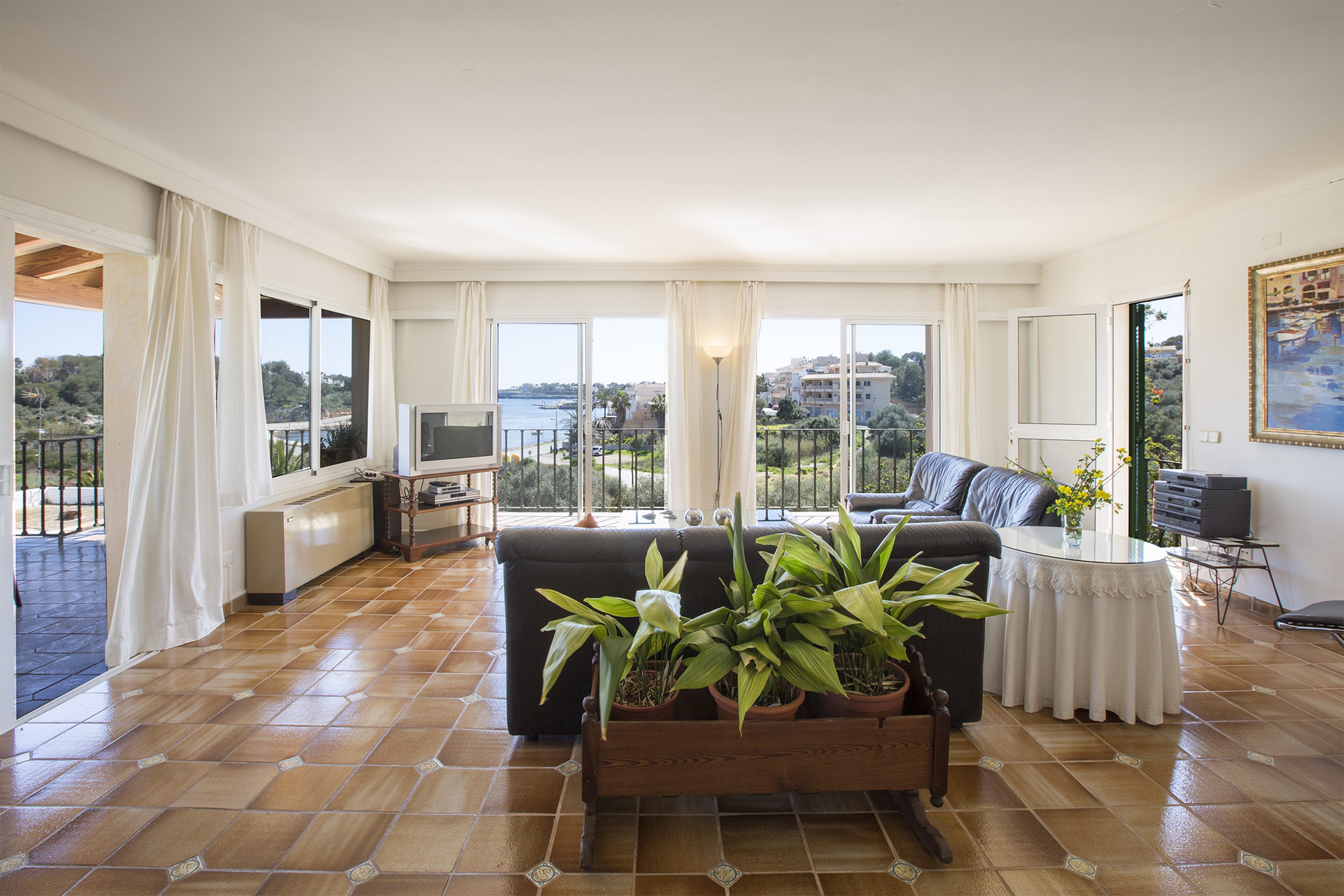 Outdoor terrace and garden at S'algueret in Spain
