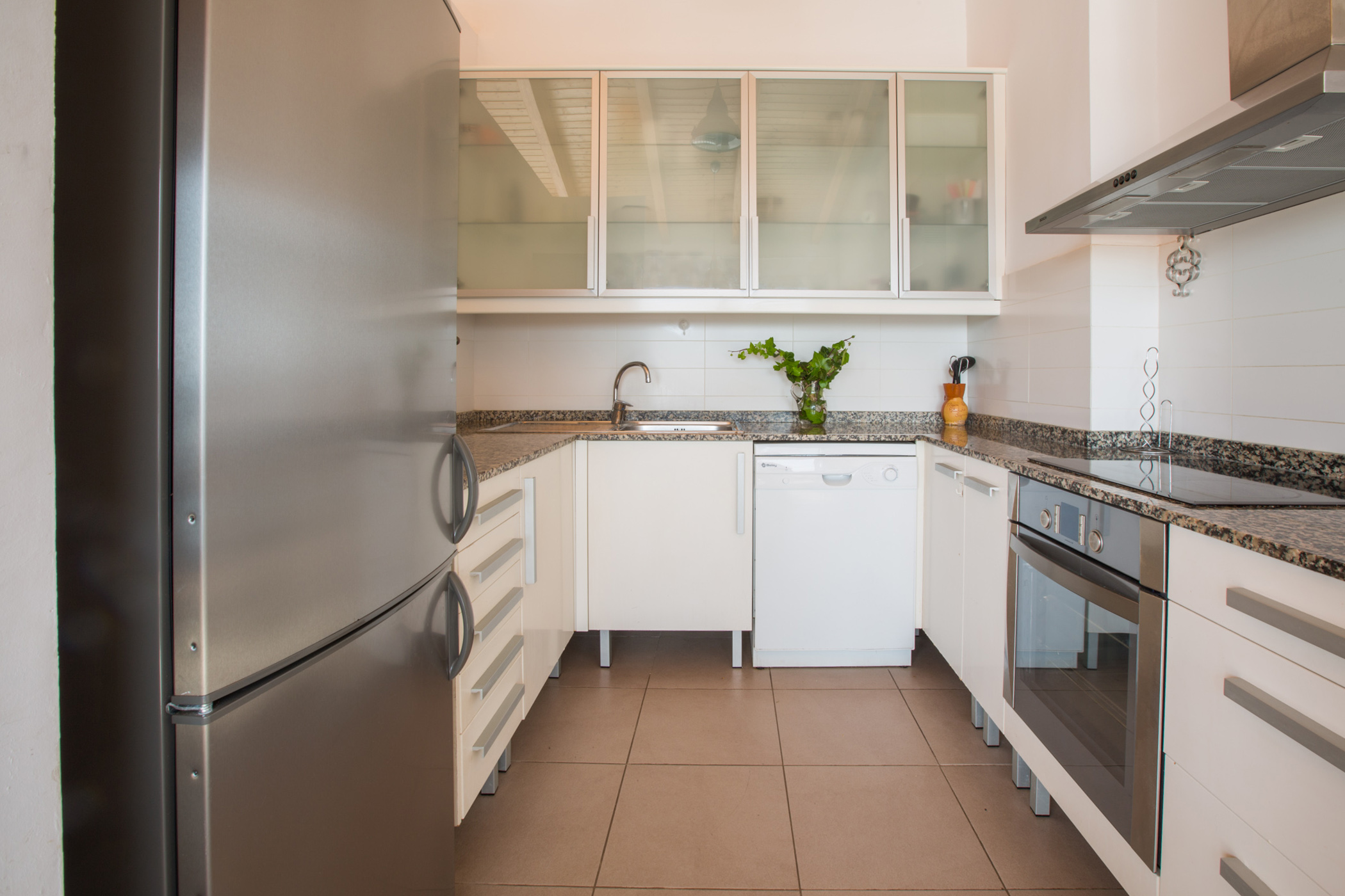 Swimming pool area near Es Port (Portopetro) in Spain